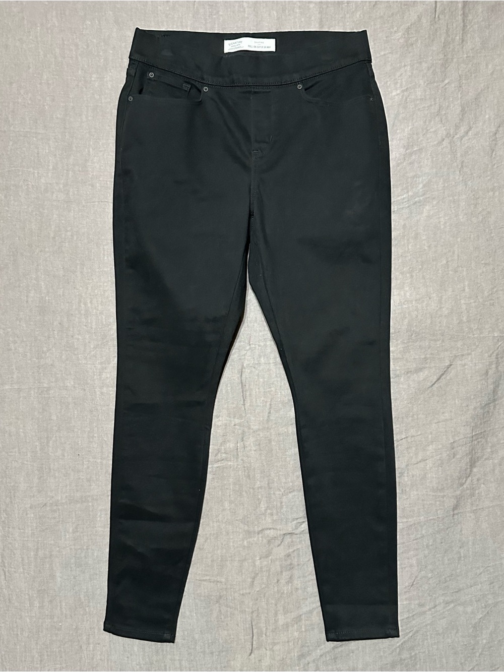 Signature by Levi Strauss Black Shaping Pull-On Skinny Pants